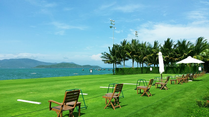 Unique oceanfront driving range